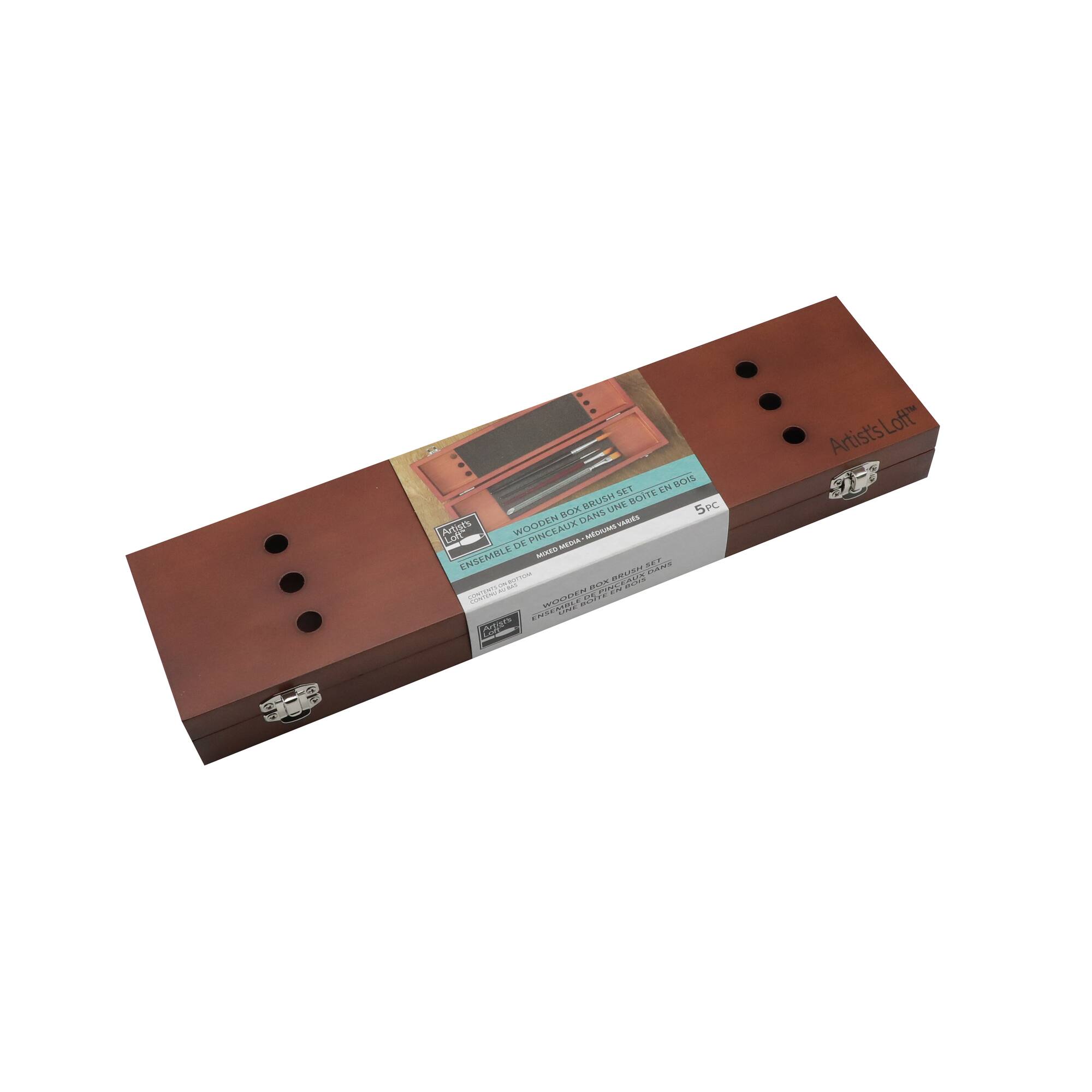 6 Pack: Wooden Box Brush Set by Artist's Loft™